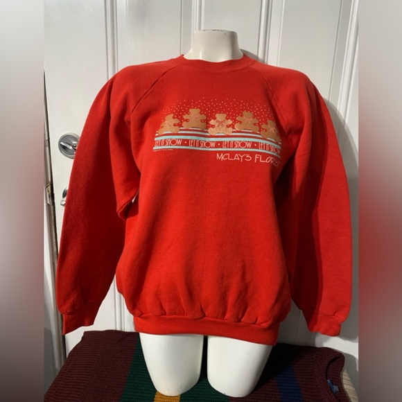 Vintage Mclay's Florist Christmas sweatshirt size XL. - Picture 1 of 8